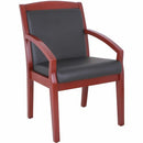 Lorell Sloping Arms Wood Frame Guest Chair 20020