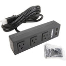 Lorell Under Desk AC Power Center with USB Charger 33993