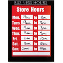 nudell 8.5" x 11" Magnetic Business Hours Sign Holder, Black 37085BH