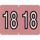 TOPS End Tab Year Labels - 2018 - Pink - 500/Pack 06718