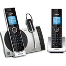 VTech Connect to Cell DS6771-3 DECT 6.0 Cordless Phone - Black, S DS67713