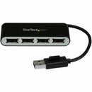 StarTech.com 4 Port Portable USB 2.0 Hub w/ Built-in Cable - 4 Po 571604