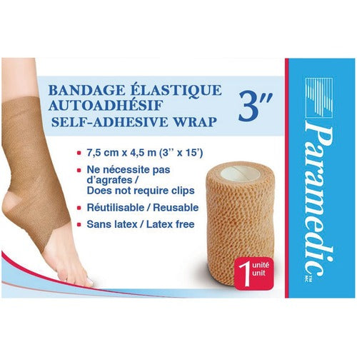 Paramedic Elastic Self-adhesive Bandage 3'' PME9991023