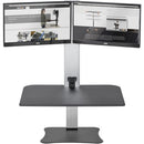 Victor High Rise Electric Dual Monitor Height Adjustable Standing DC450