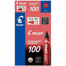 Pilot 100 Bullet Tip Permanent Markers SCA100RD