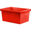 Storex 5.5 Gallon Storage Bins,Red 61483U06C