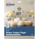 Avery Sticker Project Paper, Permanent Adhesive, Silver, 8-1 04394