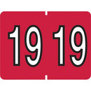 Pendaflex End Tab Year Labels - 2019 - Red - 500/Pack 06719