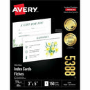 Avery Index Cardsfor Laser and Inkjet Printers, 3" x 5" 05388