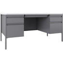 Lorell Fortress Series Double-Pedestal Teachers Desk 66942