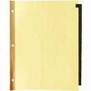 Business Source 1-31 Black Leather Tab Index Dividers 01182