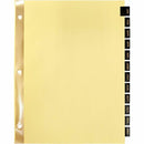 Business Source Monthly Black Leather Tab Index Dividers 01183