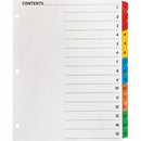 Business Source Table of Content Quick Index Dividers 21904