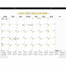 Blueline Gold Lines Monthly Desk Pad Calendar 22"x 17" , Bilingua C199003B