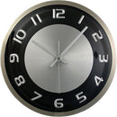 Timekeeper 11.5" Round Wall Clock,Brushed Met 300RAB