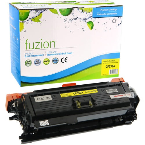 Replacement Fuzion Remanufactured Toner Cartridge Fits  fits HP  654A - Yellow GSUGSCF332ANC