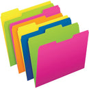 Pendaflex Twisted Glow 1/2 Tab Cut Letter Recycled Top Tab File F 67100