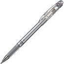 Pentel Arts Slicci Metallic (0.8mm) Needle Tip Med Gel Pen Silver BG208Z