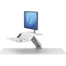 Fellowes Lotus&trade; RT Sit-Stand Workstation White Single 8081701