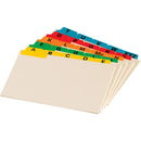 Oxford A-Z Coloured Tab Manila Card Guides 04635EE