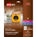 Avery Glossy Clear Round Labels 2" Diameter, Permanent Adhes 22815