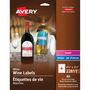 Avery White Arched Wine Bottle Labels 4??" x 3-1/2" , Perman 22811