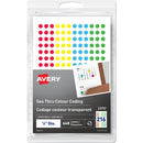 Avery See Thru Removable Colour Coding LabelsHandwrite, 1/4" 2370