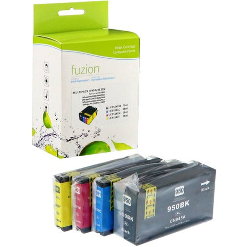 Replacement Fuzion Ink Cartridge Fits  fits HP  950XL - Black, Cyan, Magenta, Yellow GSUIJ950XLSET