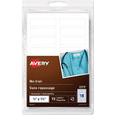 Avery White No-Iron Fabric LabelsHandwrite, 1/2" x 1-3/4" 2375