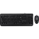 Adesso Antimicrobial Multimedia Desktop Keyboard and Mouse Combo AKB132CB