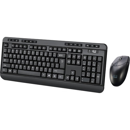 Adesso Antimicrobial Wireless Desktop Keyboard and Mouse ADEWKB1320CB