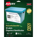 Avery Removable ID Labelsfor Laser and Inkjet Printers, 8-1/ 06503