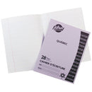 Qu&eacute;bec Stitched Exercise Book, 28 pages - French Cover 12182