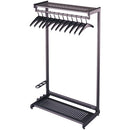 Quartet Two-Shelf Garment Rack, 12 Hangers, Black, 48" 3413820224