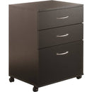 Nexera Essentials Mobile Filing Cabinet, 3-Drawer, Black 6092