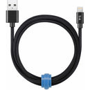 Blu Element Braided Charge/Sync Lightning to USB Cable 4ft Black B4MFIBK