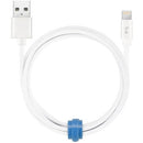 Blu Element Braided Charge/Sync Lightning to USB Cable 4ft White B4MFIWH