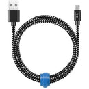 Blu Element Braided Charge/Sync Lightning to USB Cable 4ft Zebra B4MFIZB