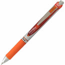 EnerGel Retractable Gel Roller, (0.7mm) Metal Tip, Orange Ink BL77F
