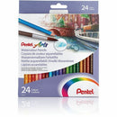 Pentel Arts WaterColour Pencil Set - Assorted Colours, 24-Pack CB924
