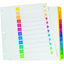Oxford Super Rapidex Colour Coded Tab Dividers - Jan-Dec, Letter- 280958