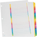 Oxford Super Rapidex Colour Coded Tab Dividers -A-Z, Letter-Size, CR213SRD