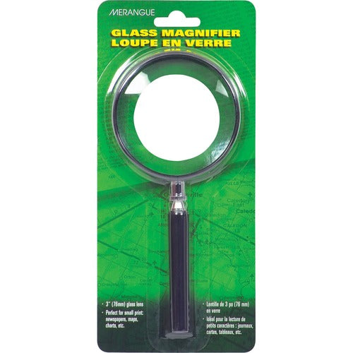 Merangue Classic Glass Lens Magnifier MGELGG75BL