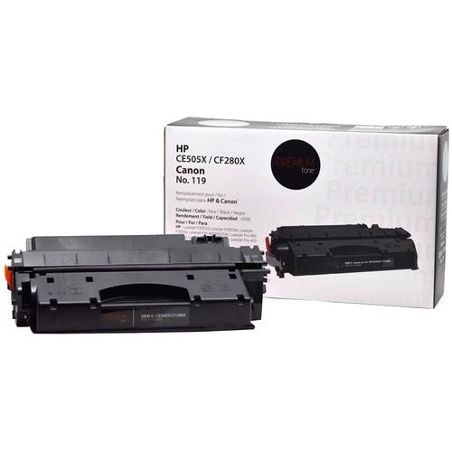 Replacement Premium Tone Toner Cartridge Fits Canon,  fits HP  CE505X - Black - 1 Each DNSCU280X