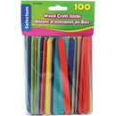 Selectum Wood Craft Stick - Assorted Colours, 100/Pack SL54950