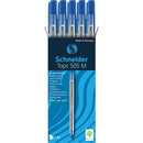 Schneider Tops 505 Ball Point Stick Pens Medium Blue 10/Box RS150803