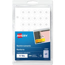 Avery White Reinforcement Labels 1/4" Diameter, 200/pk 2360