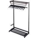 Quartet Two-Shelf Garment Rack, 12 Hangers, Black, 36" 3413820225