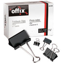 Offix Foldback Clips 3/4" (cap. 3/8") 345074