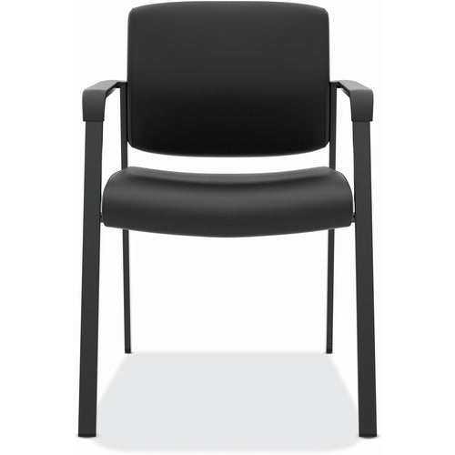 HON Validate Stacking Guest Chair | Black SofThread Leather BSXVL605SB11